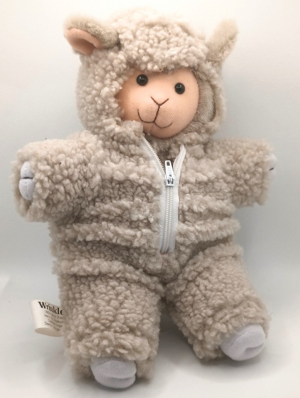Mary Meyer "Great Sheep Shear" Lamb Zip Removable Coat 1992 Plush Wool 10”